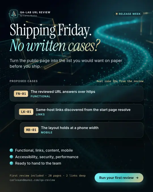 The release is close and nobody has written the test cases. Sound familiar?